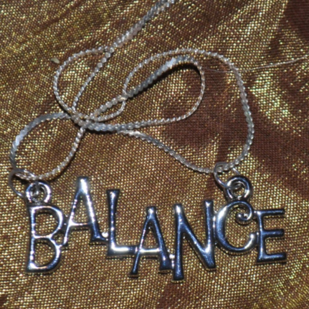 Balance Figurative Font Pendant With 925 Silver Necklace (3091)